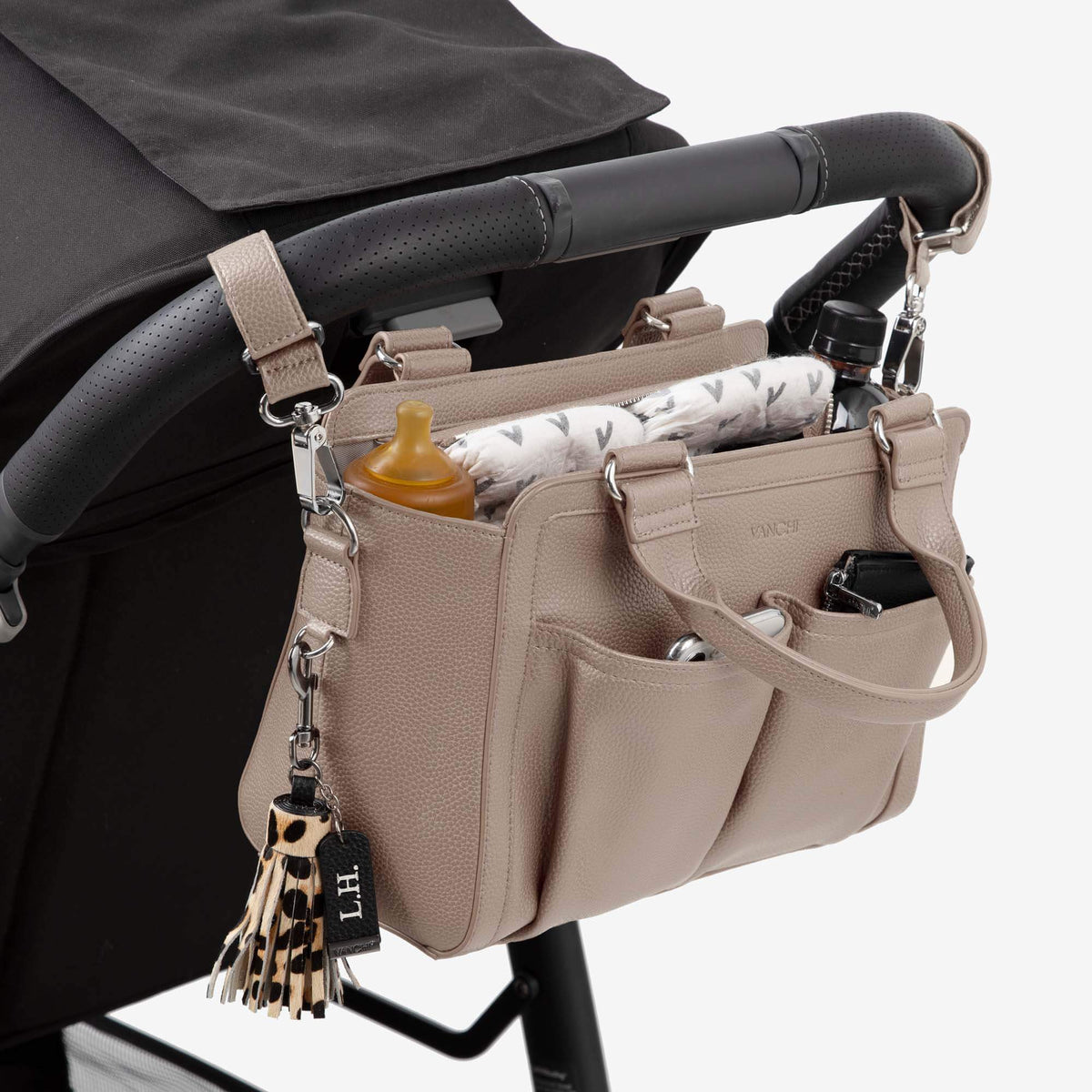 Vanchi Amelia Pram Caddy - Stone