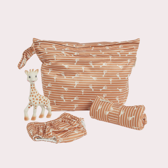 Sophie La Girafe Stripe Day Tripper Wet Bag