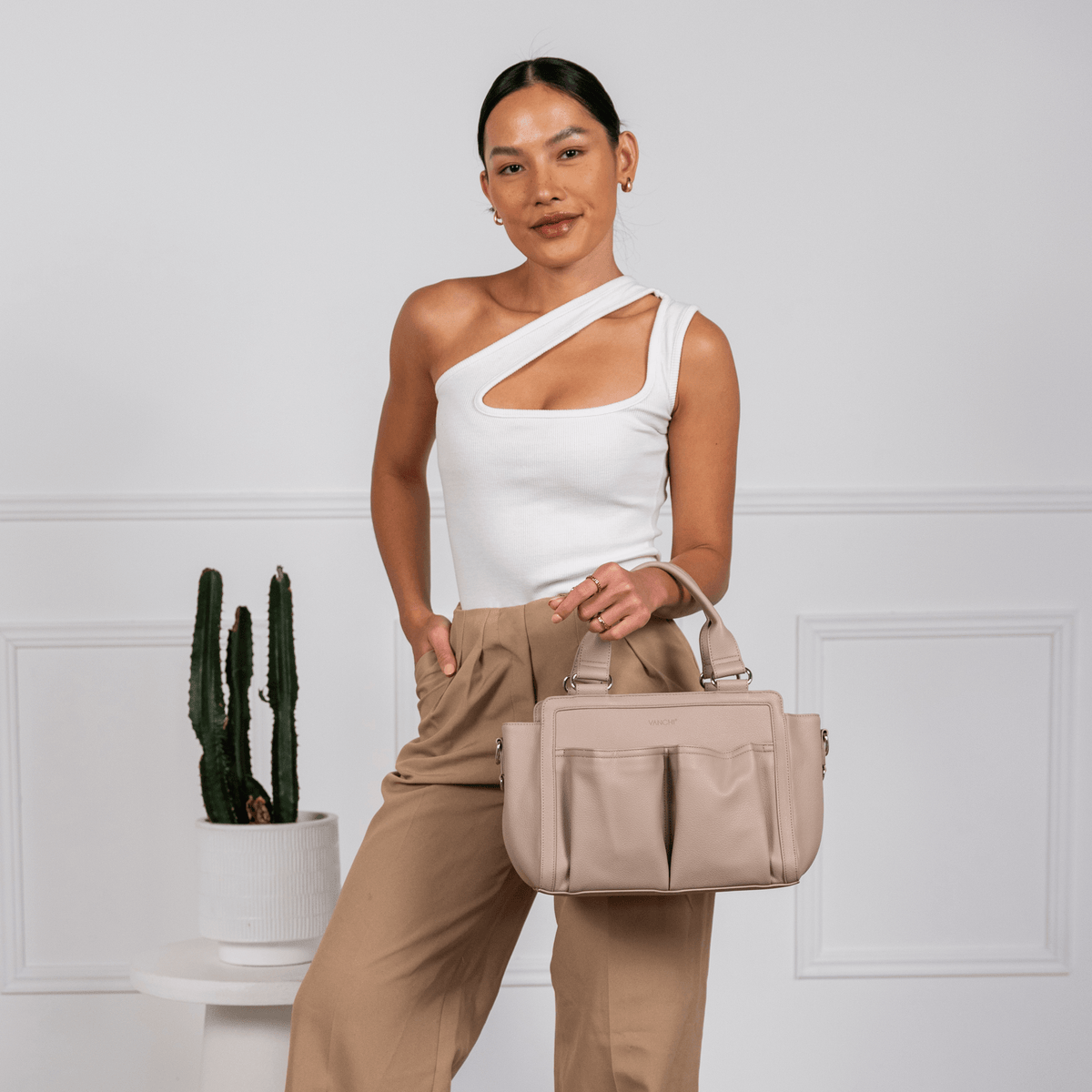 Vanchi Amelia Pram Caddy - Stone