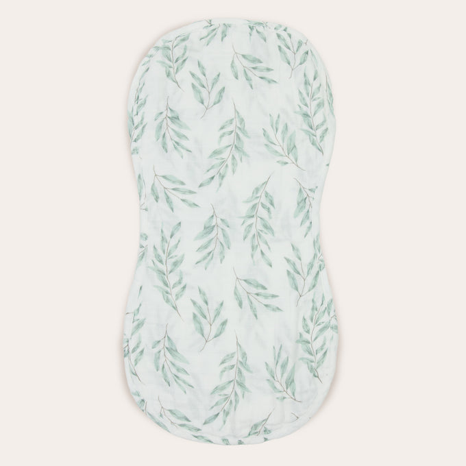 Olive / Olive Leaf Burp Cloth Duo