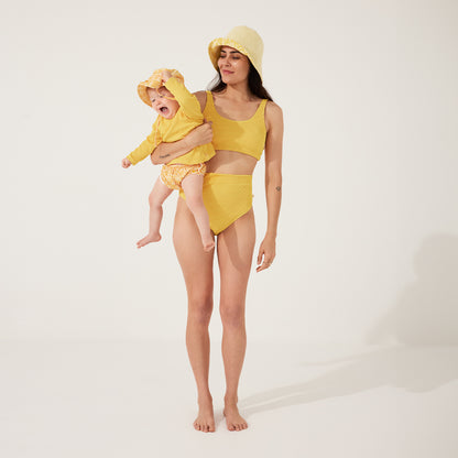 Sunflower Embrace Swim Crop