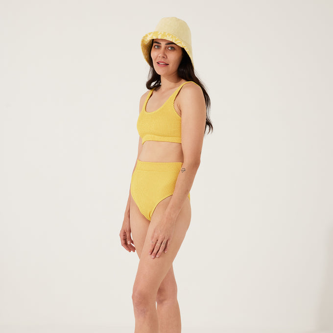 Sunflower Embrace Swim Crop