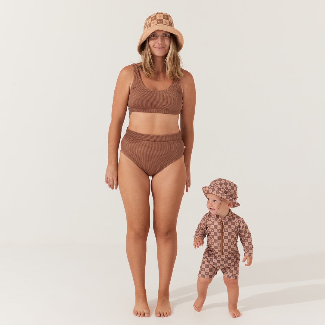 Cocoa Embrace Swim Crop