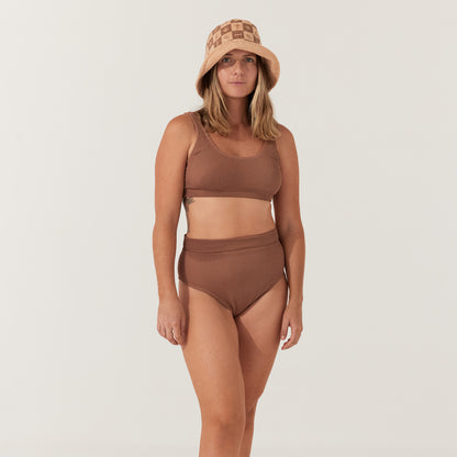 Cocoa Embrace Swim Crop