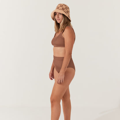 Cocoa Embrace Swim Crop