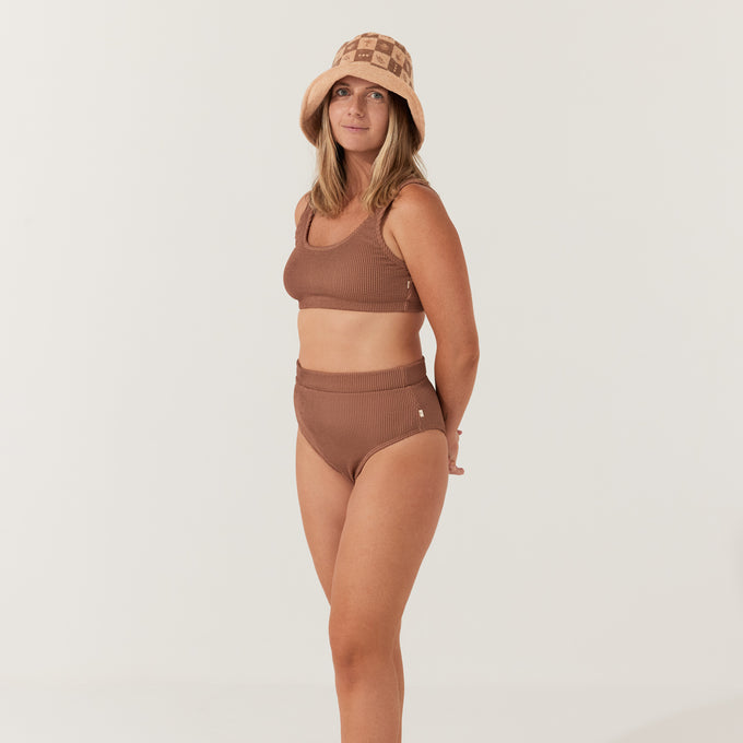 Cocoa Embrace Swim Crop