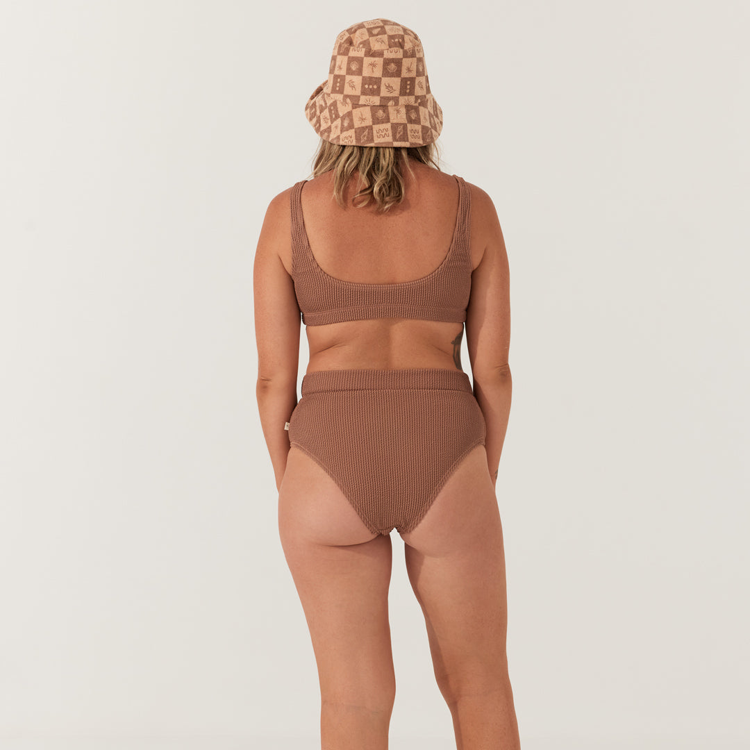 Cocoa Embrace Swim Crop