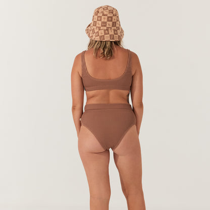 Cocoa Embrace Swim Crop