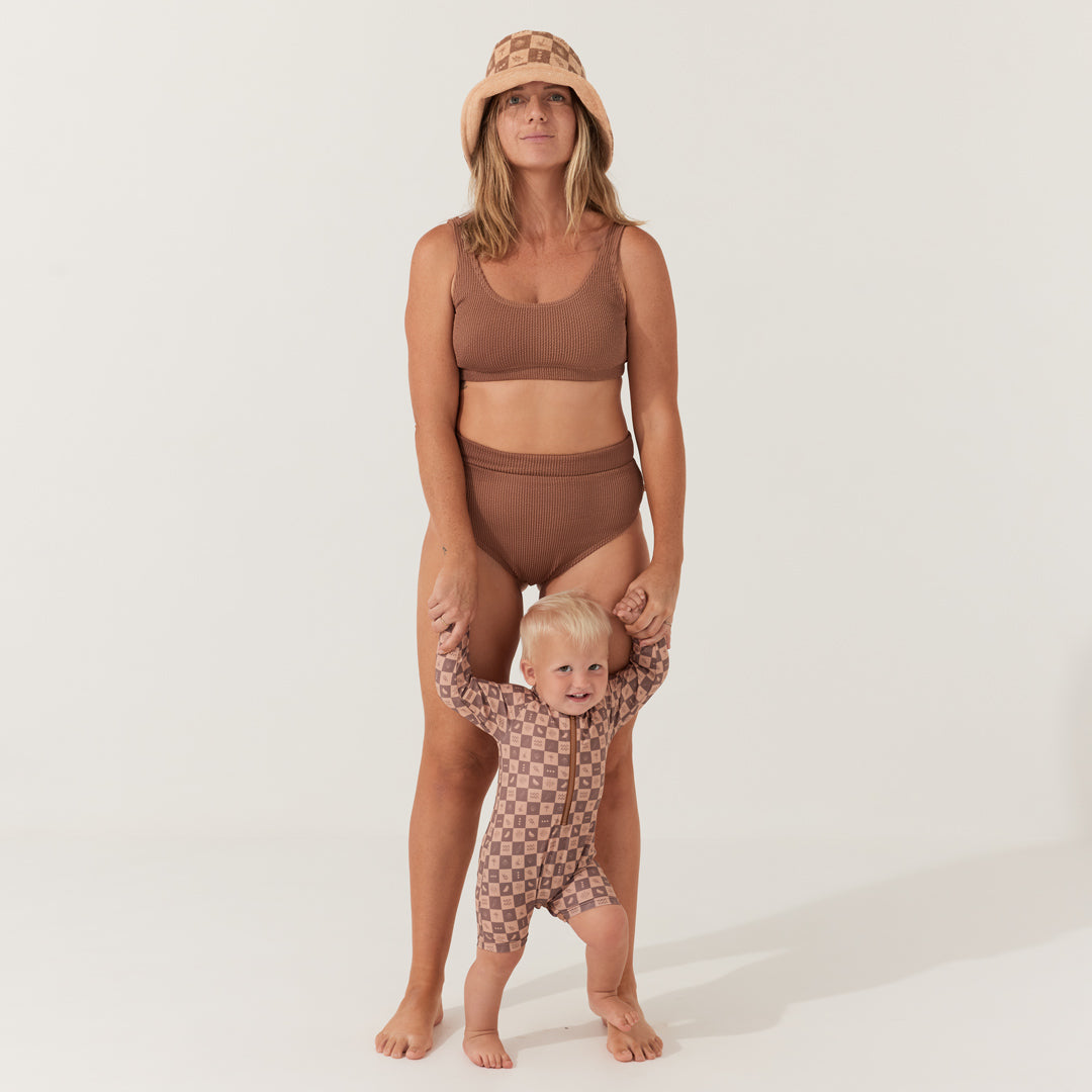 Cocoa Embrace Swim Crop