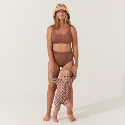 Cocoa Embrace Swim Crop