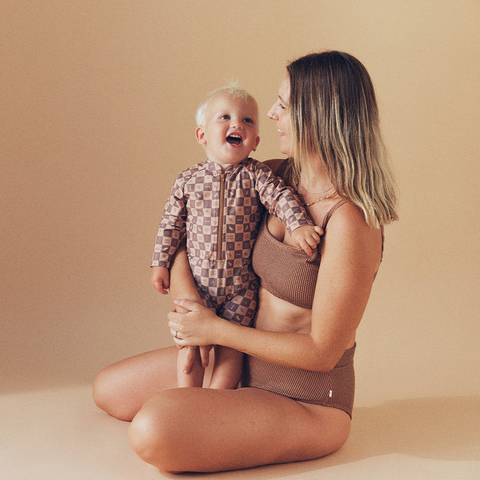 Cocoa Embrace Swim Crop