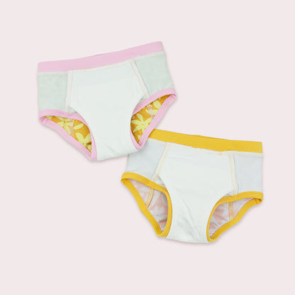 Ecoriginals Toilet Training Pack 2 X 14 Pack Junior Nappy Pants 16kg+ + Training Pants 2 Pack - Daisy - 2 - 3Y