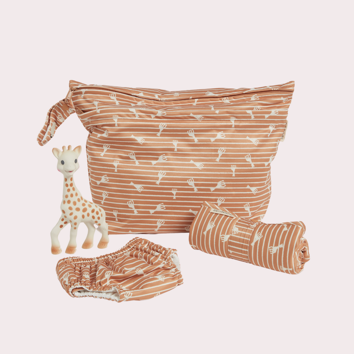 Sophie La Girafe Stripe Day Tripper Wet Bag