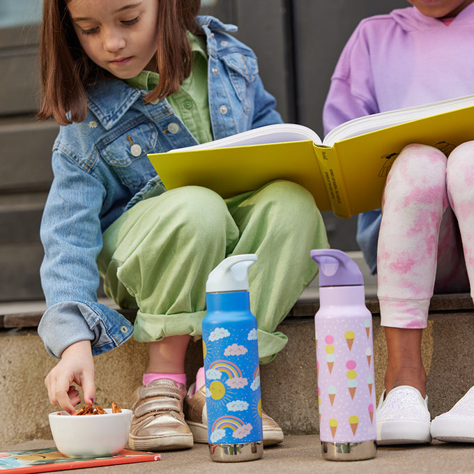 12oz (355ml) Kid's Classic Insulated Water Bottle with Flip Seal Sport Cap (Aspen Foxes)