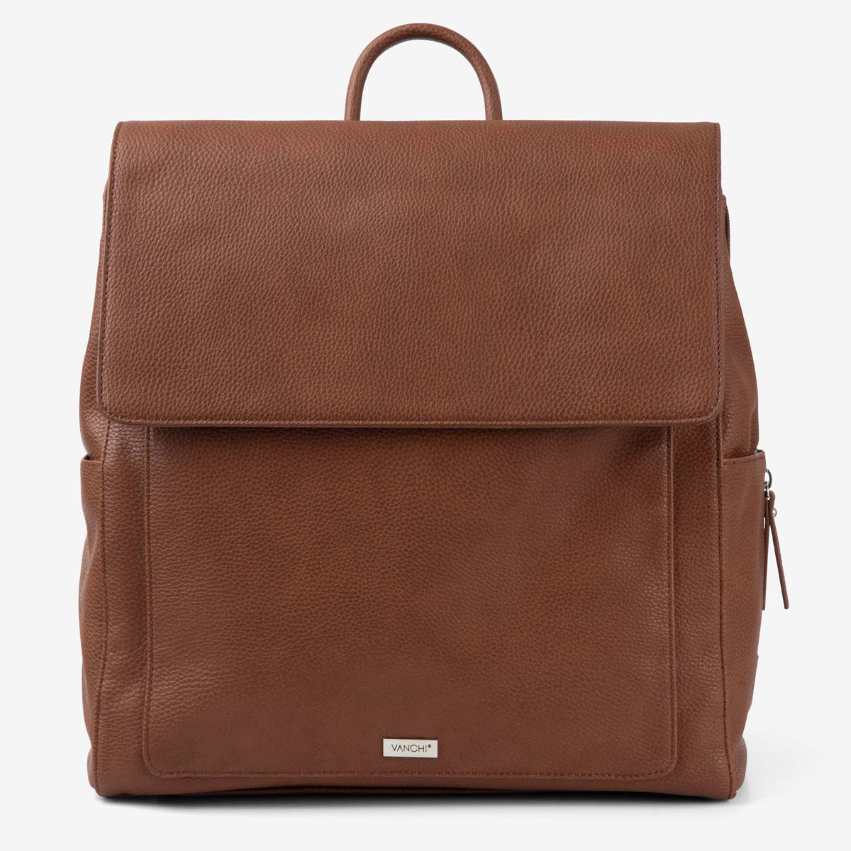 VANCHI Emmy Backpack (Vegan) Pebbled TaN