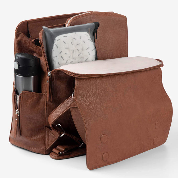 VANCHI Emmy Backpack (Vegan) Pebbled TaN
