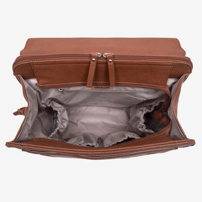 VANCHI Emmy Backpack (Vegan) Pebbled TaN