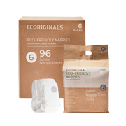 Ecoriginals Eco Nappy Pants Junior 16kg+ Plant Based 6 X 16 Pack (96) Bulk Bundle