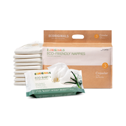 Ecoriginals Eco Bundle 1 X 26 Pack Crawler Nappies 6-11kg + 1 X 70 Pack Plant Based Baby Wipes