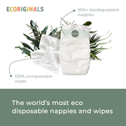 Ecoriginals Eco Bundle 1 X 30 Pack Nappies Newborn 0-4kg + 1 X 70 Pack Plant Based Baby Wipes