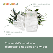 Ecoriginals Eco Bundle 1 X 20 Pack Walker Nappies 13-18kg + 1 X 70 Pack Plant Based Baby Wipes