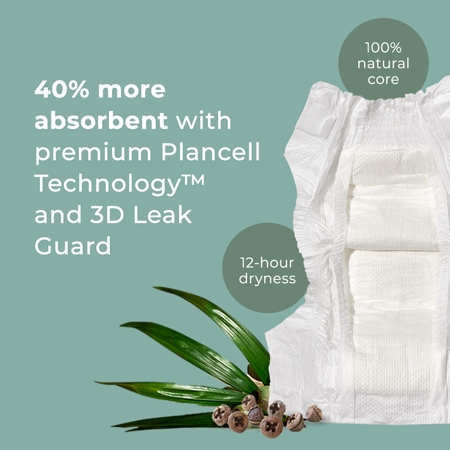 Ecoriginals Eco Bundle 3 X 18 Pack Walker Nappies 12-18kg + 3 X 70 Pack Plant Based Baby Wipes