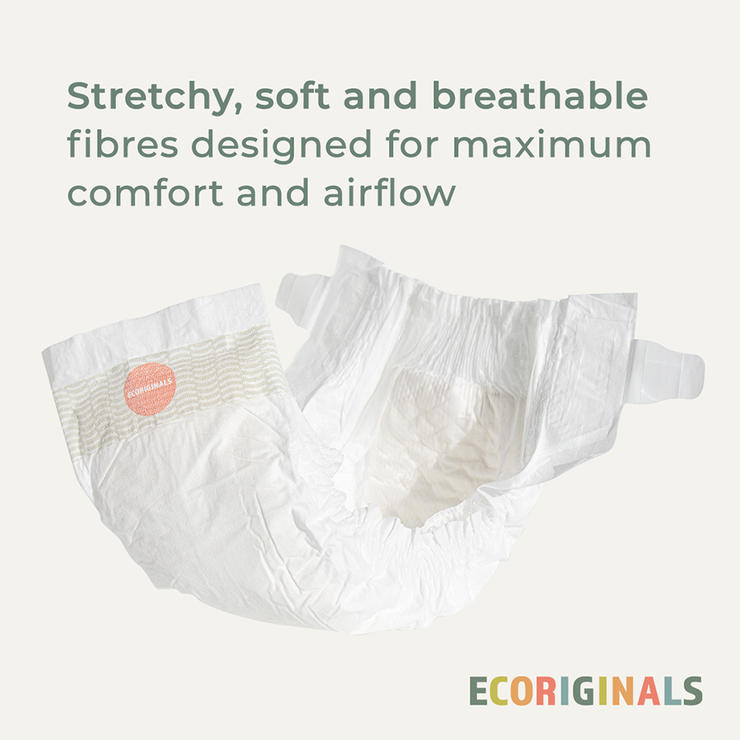 Ecoriginals Eco Bundle 1 X 26 Pack Crawler Nappies 6-11kg + 1 X 70 Pack Plant Based Baby Wipes