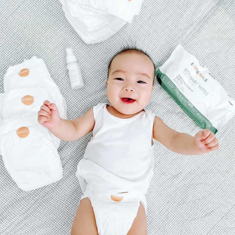 Ecoriginals Eco Bundle 3 X 24 Pack Crawler Nappies 7-12kg + 3 X 70 Pack Plant Based Baby Wipes