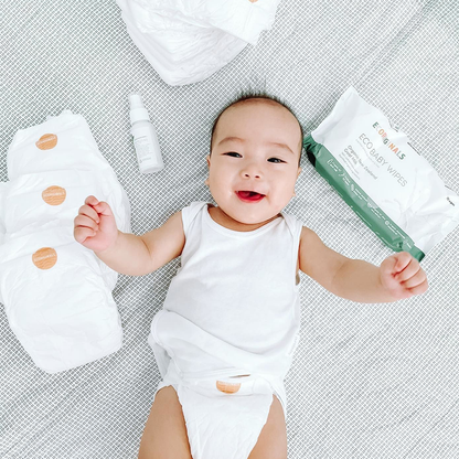 Ecoriginals Eco Bundle 3 X 24 Pack Crawler Nappies 7-12kg + 3 X 70 Pack Plant Based Baby Wipes