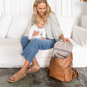 VANCHI Frankie Everyday Backpack (Vegan) Pebbled Tan