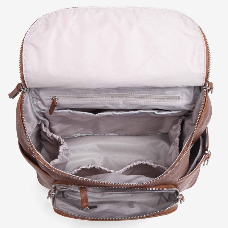 VANCHI Frankie Everyday Backpack (Vegan) Pebbled Tan
