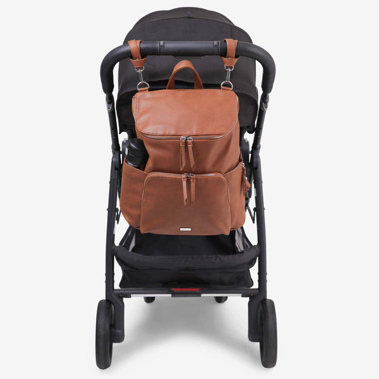 VANCHI Frankie Everyday Backpack (Vegan) Pebbled Tan