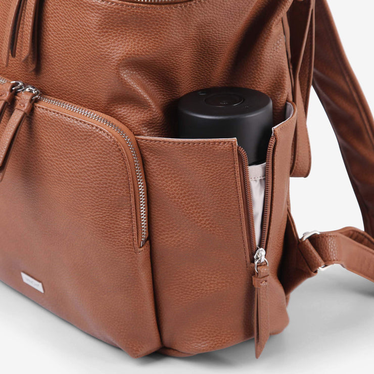 VANCHI Frankie Everyday Backpack (Vegan) Pebbled Tan
