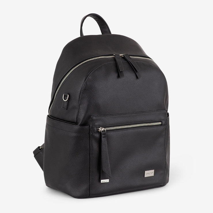 VANCHI Manhattan 2-Way Backpack Nappy Bag (Vegan) Black