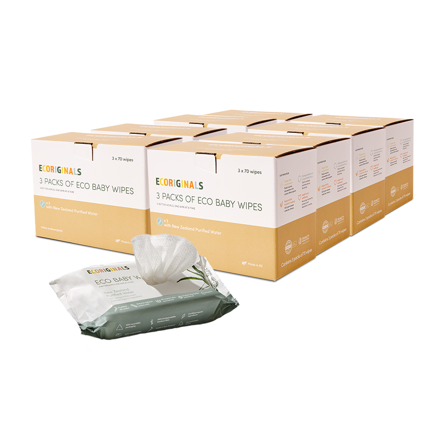 Ecoriginals 24 X 70 Pack Purified New Zealand Water Baby Eco Wipes, Plant Based + Biodegradable  &quot;