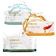 Ecoriginals 12 X 70 Pack Biodegradable Baby Eco Wipes, Manuka Honey, Goat Milk, NZ Purified Water