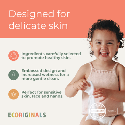 Ecoriginals 24 X 70 Pack Purified New Zealand Water Baby Eco Wipes, Plant Based + Biodegradable  &quot;