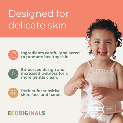 Ecoriginals 12 X 70 Pack Goat Milk Baby Eco Wipes, Plant Based + Biodegradable