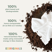 Ecoriginals 12 X 70 Pack Biodegradable Baby Eco Wipes, Manuka Honey, Goat Milk, NZ Purified Water