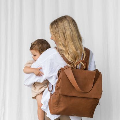 VANCHI Emmy Backpack (Vegan) Pebbled TaN