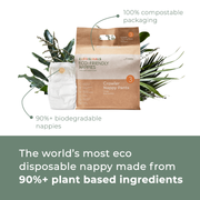 Ecoriginals Eco Nappy Pants Crawler 6-11kg Plant Based 6 X 22 Pack (132) + 1 X Travel Bamboo Change Mat