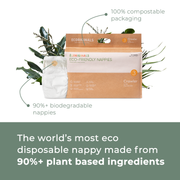 Ecoriginals Eco Nappies Crawler 6-11kg Plant Based 6 X 26 Pack (156) + 1 X Travel Bamboo Change Mat