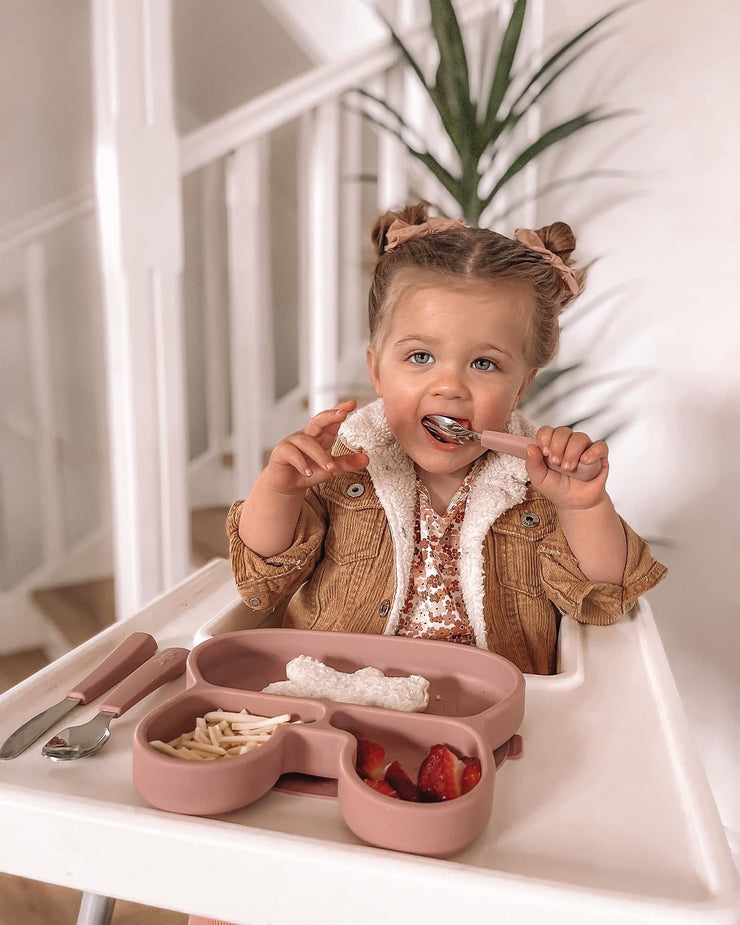 Bunny Stickie® Plate - Dusty Rose by We Might Be Tiny